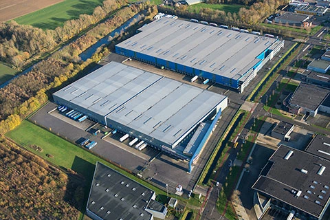 Luchtfoto bedrijfspanden vastgoed